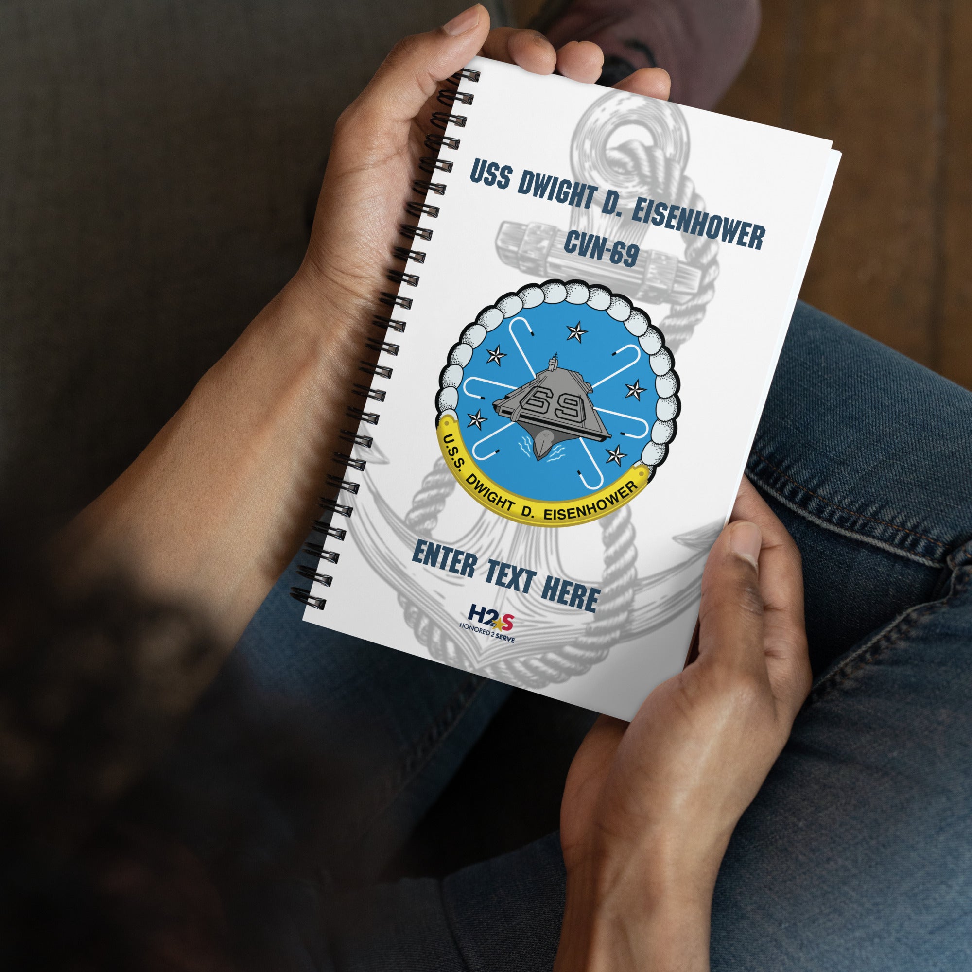 Customizable USS DWIGHT D EISENHOWER Spiral Notebook