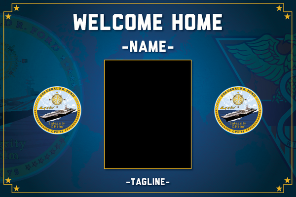 Customizable USS GERALD R. FORD Welcome Home Banner