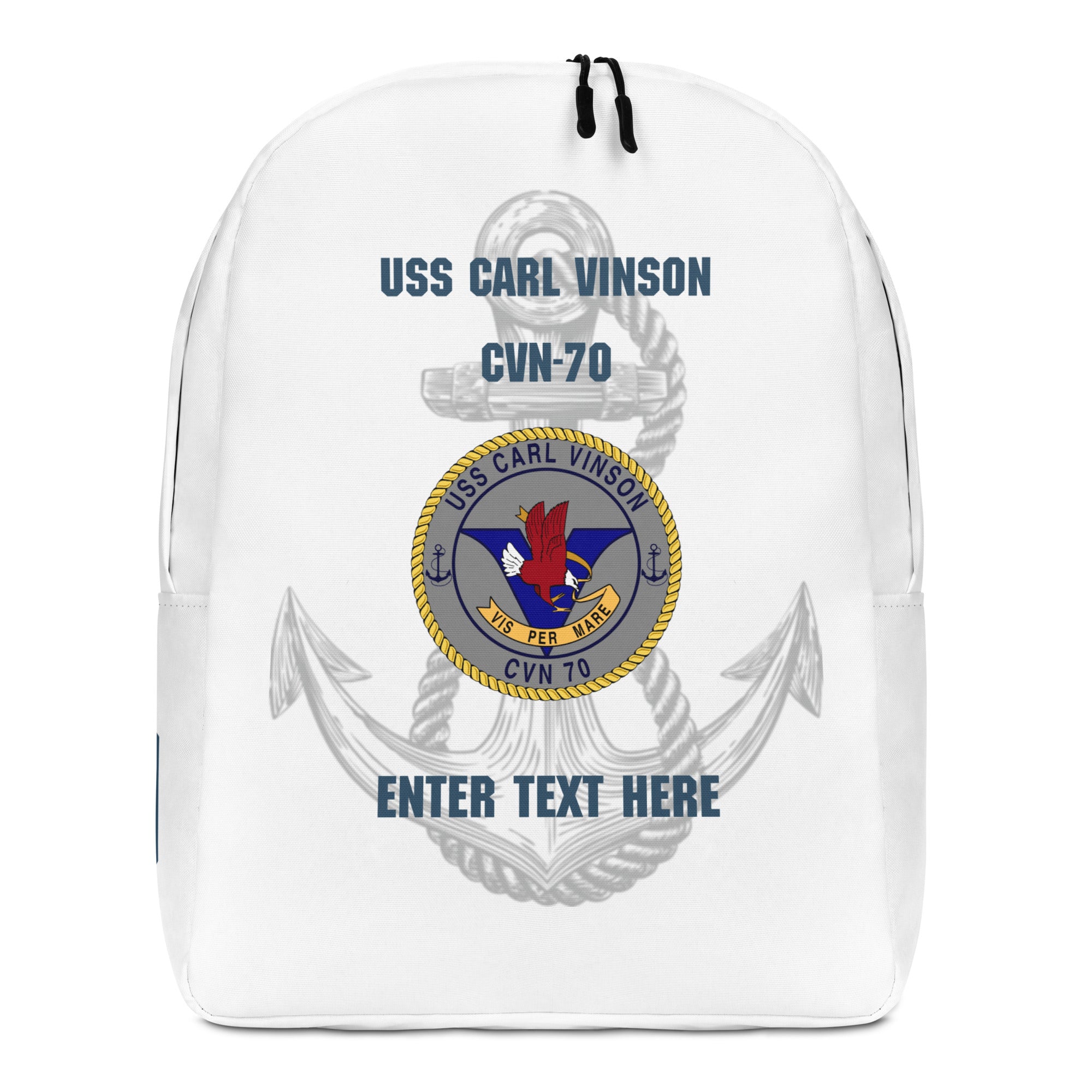 Customizable USS CARL VINSON Minimalist Backpack