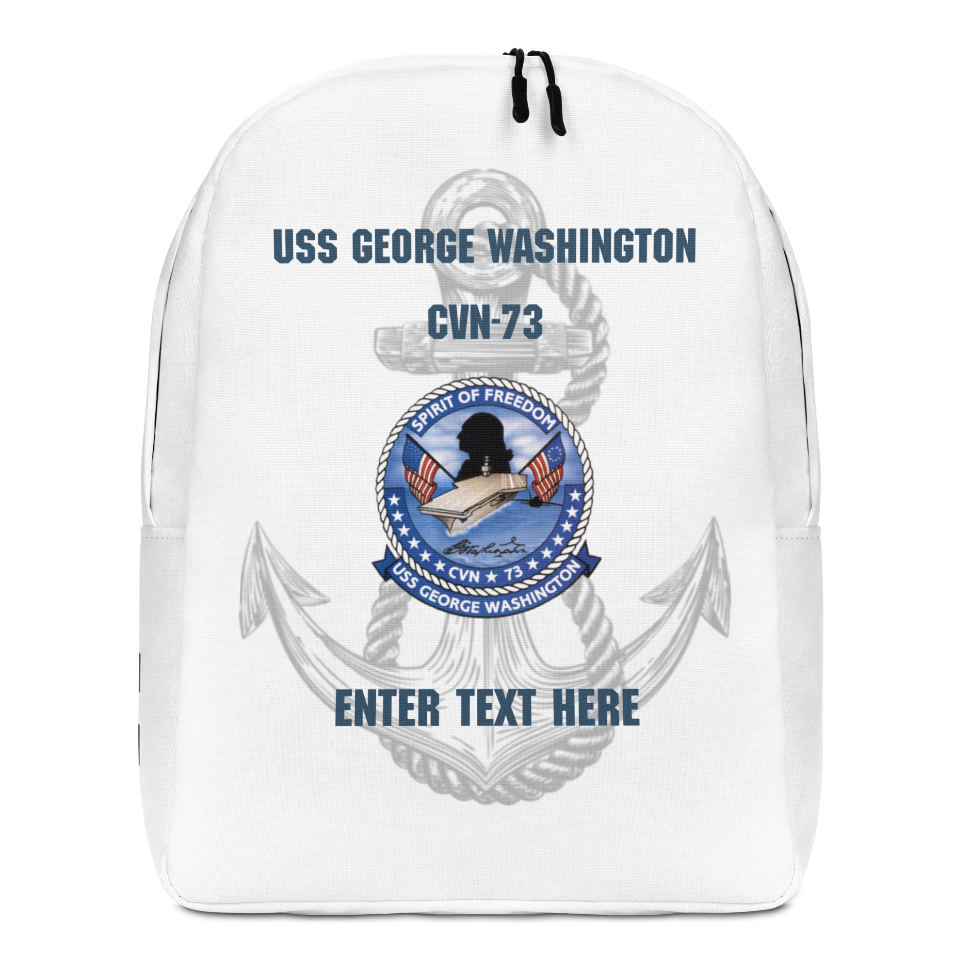 Customizable USS GEORGE WASHINGTON Minimalist Backpack