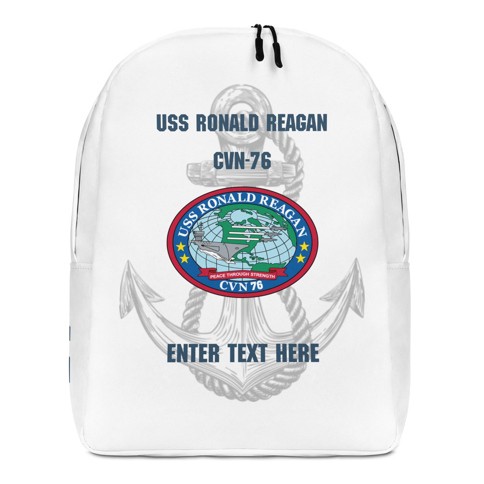 Customizable USS RONALD REAGAN Minimalist Backpack