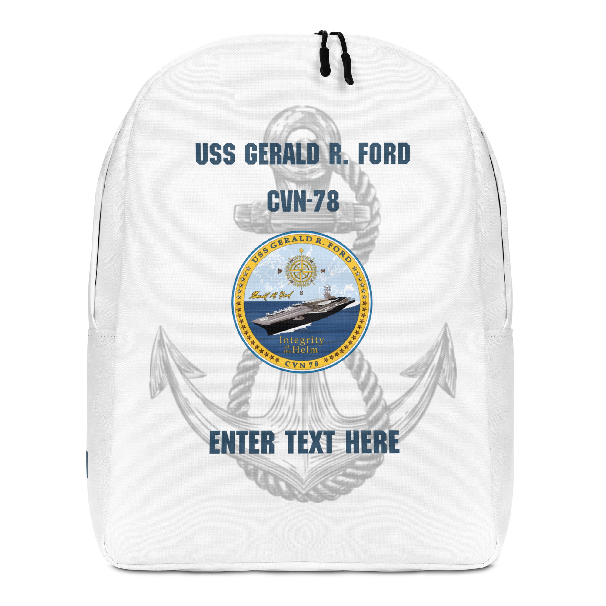 Customizable USS GERALD R. FORD Minimalist Backpack