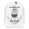 Customizable USS GERALD R. FORD Minimalist Backpack