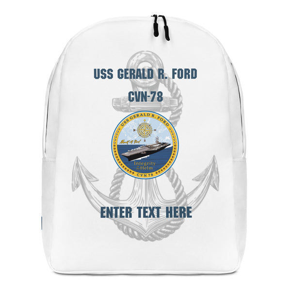 Customizable USS GERALD R. FORD Minimalist Backpack