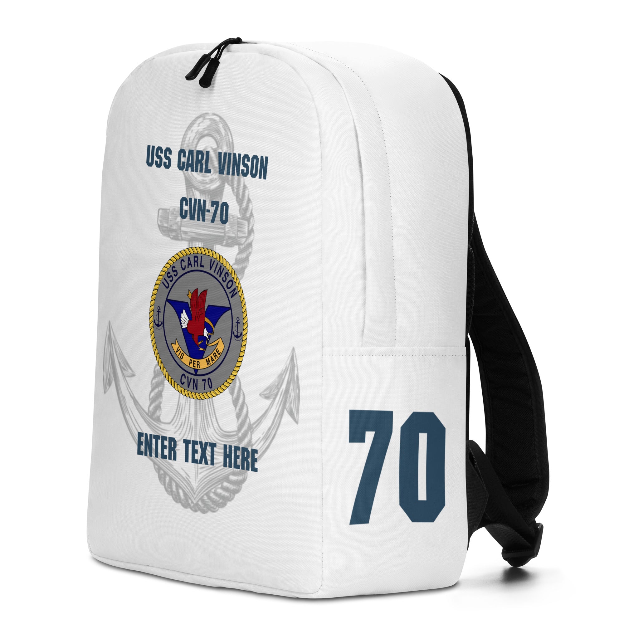 Customizable USS CARL VINSON Minimalist Backpack
