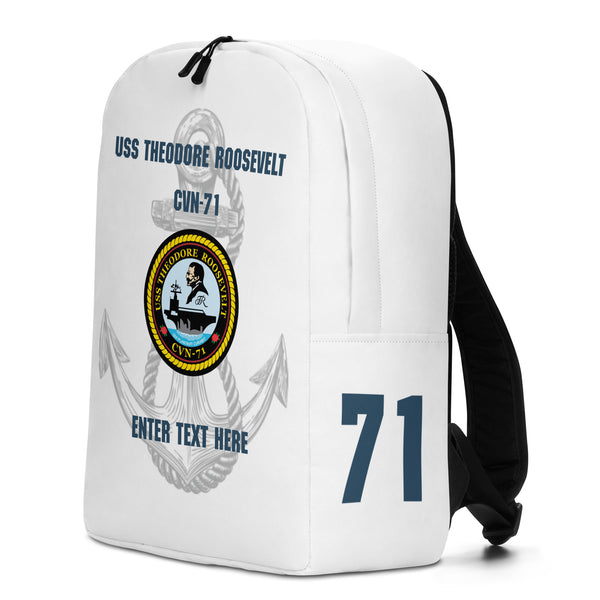 Customizable USS THEODORE ROOSEVELT Minimalist Backpack