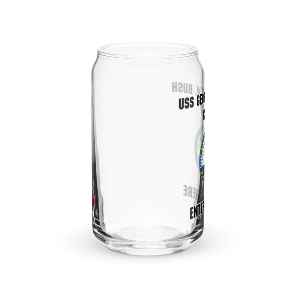 Customizable USS GEORGE H.W. BUSH Can-shaped glass