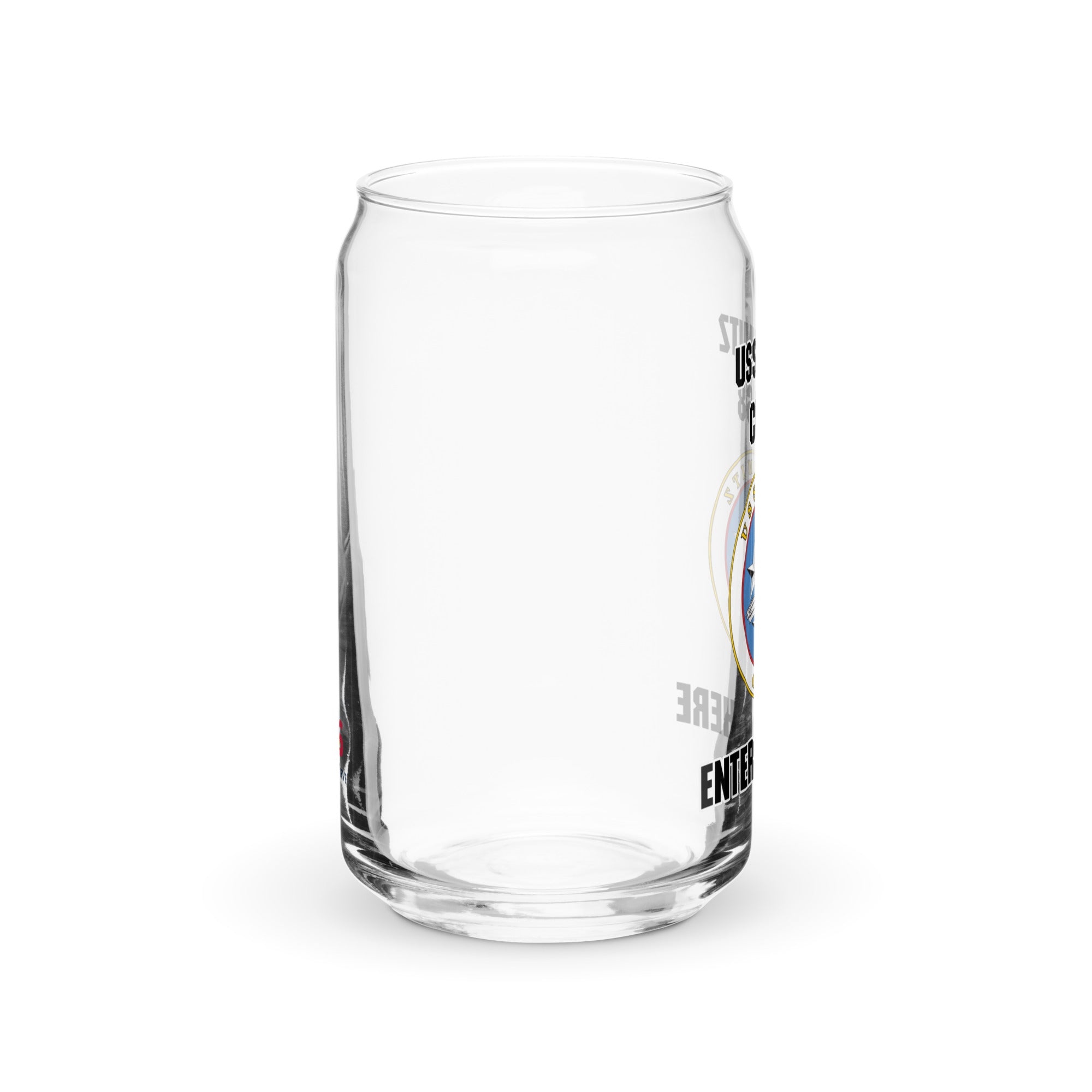 Customizable USS NIMITZ Can-shaped glass