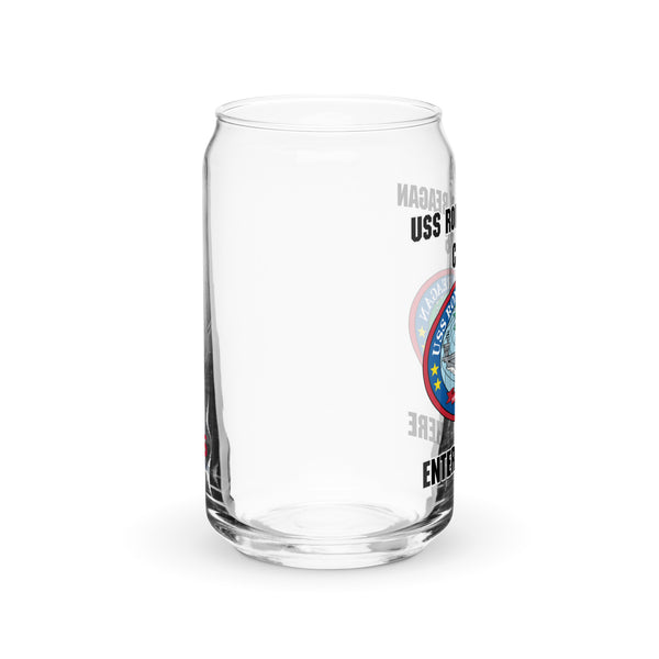Customizable USS RONALD REAGAN Can-shaped glass