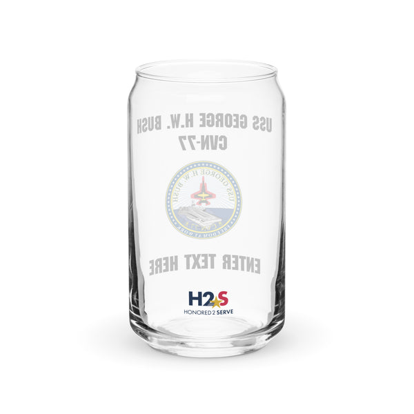 Customizable USS GEORGE H.W. BUSH Can-shaped glass