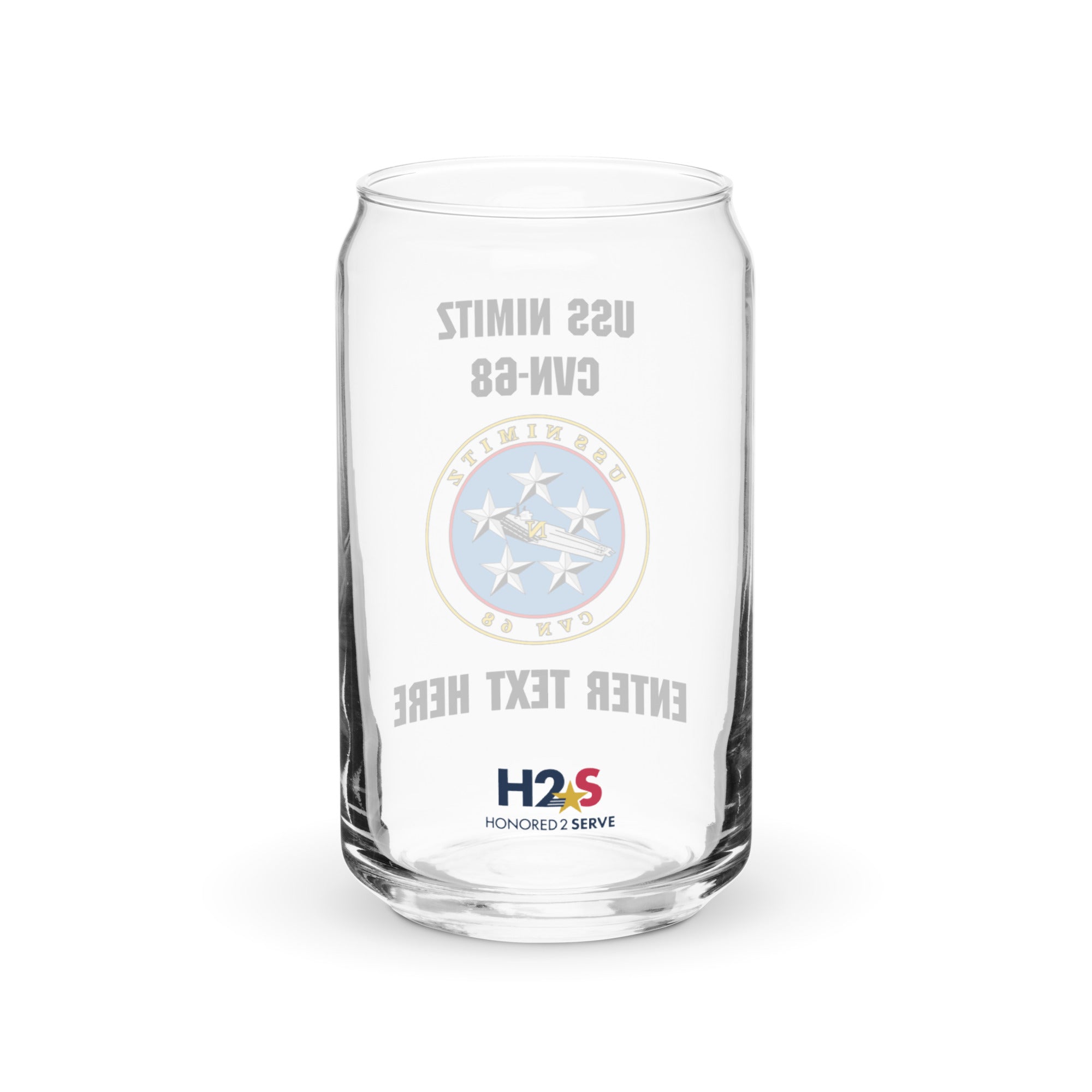Customizable USS NIMITZ Can-shaped glass