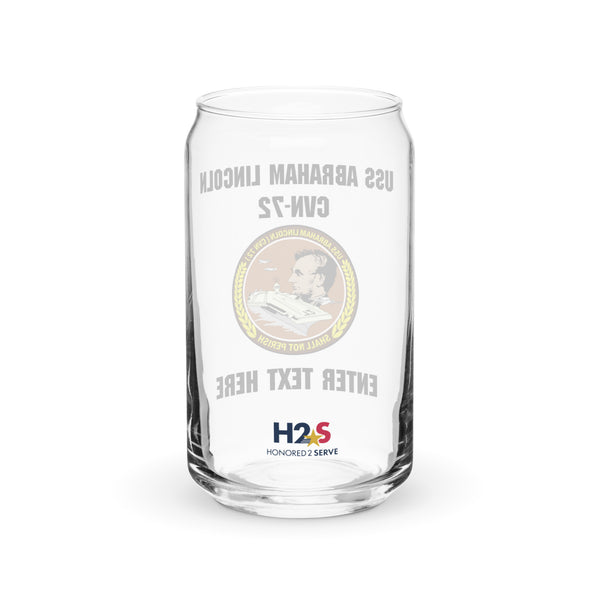 Customizable USS ABRAHAM LINCOLN Can-shaped glass