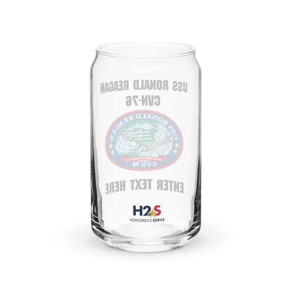 Customizable USS RONALD REAGAN Can-shaped glass