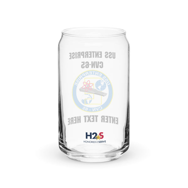 Customizable USS ENTERPRISE Can-shaped glass