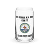 Customizable USS GEORGE H.W. BUSH Can-shaped glass