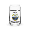 Customizable USS GERALD R. FORD Can-shaped glass