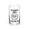 Customizable USS ENTERPRISE Can-shaped glass