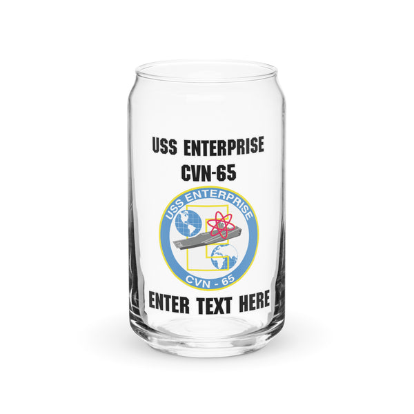 Customizable USS ENTERPRISE Can-shaped glass