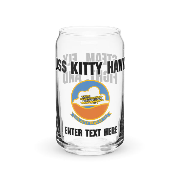 Customizable USS KITTY HAWK Can-shaped glass