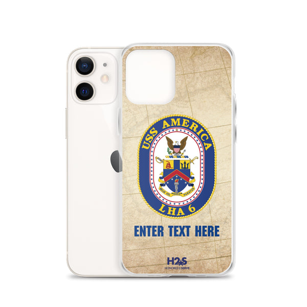Customizable USS AMERICA Clear Case for iPhone®