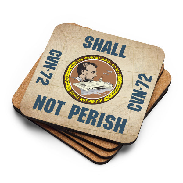 USS ABRAHAM LINCOLN Cork-back coaster