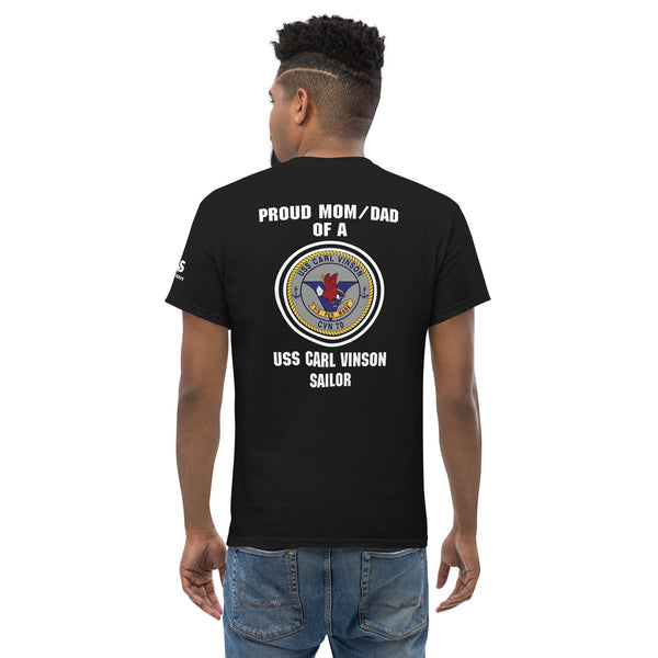 Customizable Navy Mom/Dad USS CARL VINSON Unisex classic tee