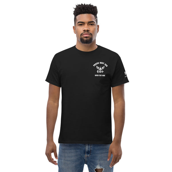 Customizable Proud Navy Dad USS NIMITZ Men's classic tee