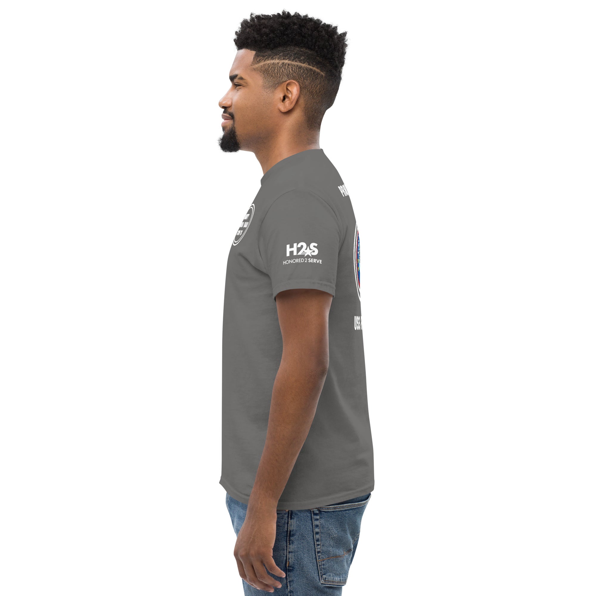 Customizable Navy Mom/Dad USS RONALD REAGAN Unisex classic tee