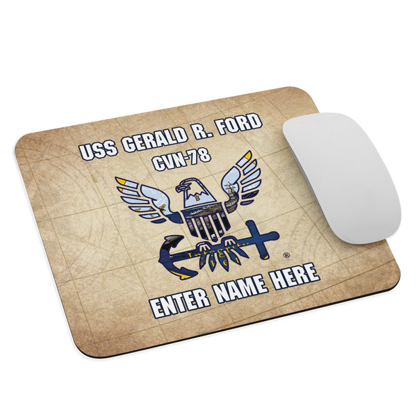 Customizable USS GERALD R. FORD Mouse pad