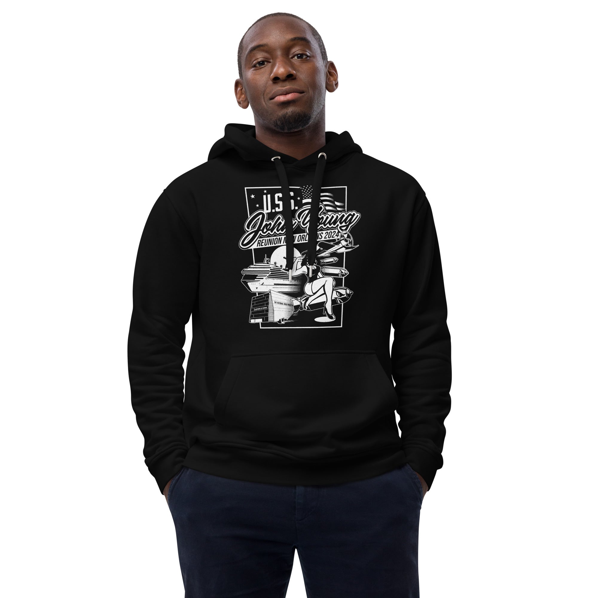 USS JOHN YOUNG REUNION Premium eco hoodie