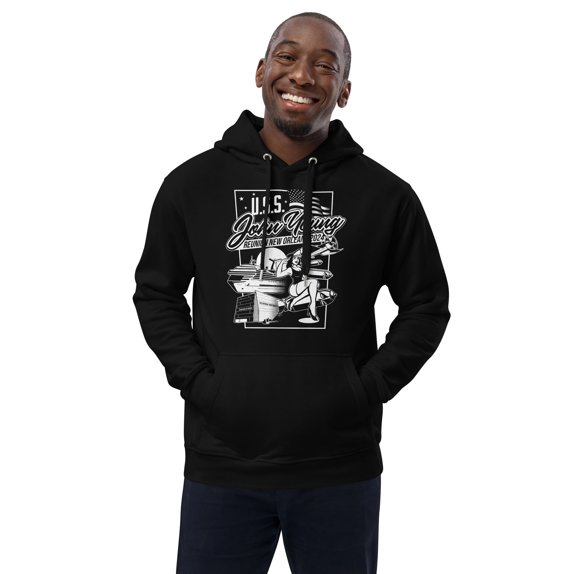 USS JOHN YOUNG REUNION Premium eco hoodie