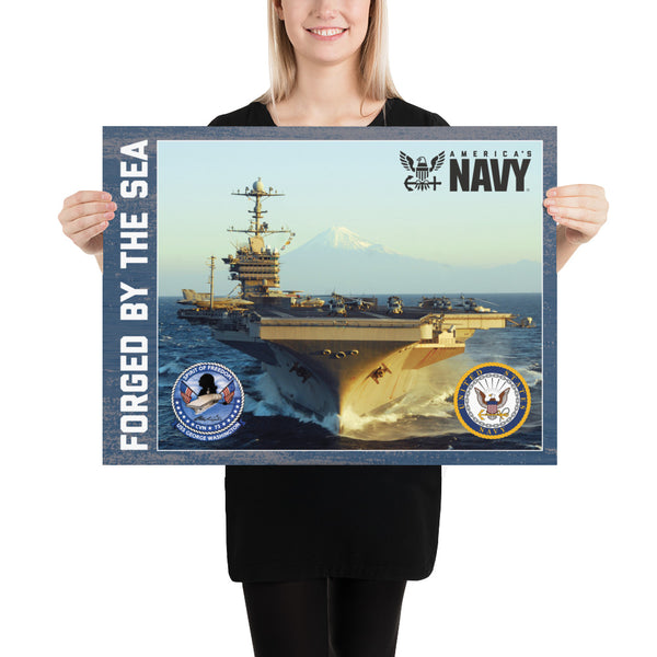 Non-Customizable USS GEORGE WASHINGTON Photo paper poster