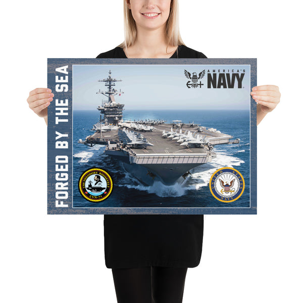 Non-Customizable USS THEODORE ROOSEVELT Photo paper poster