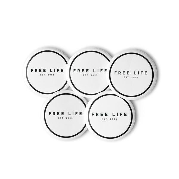 FREE LIFE LLC Set of pin buttons