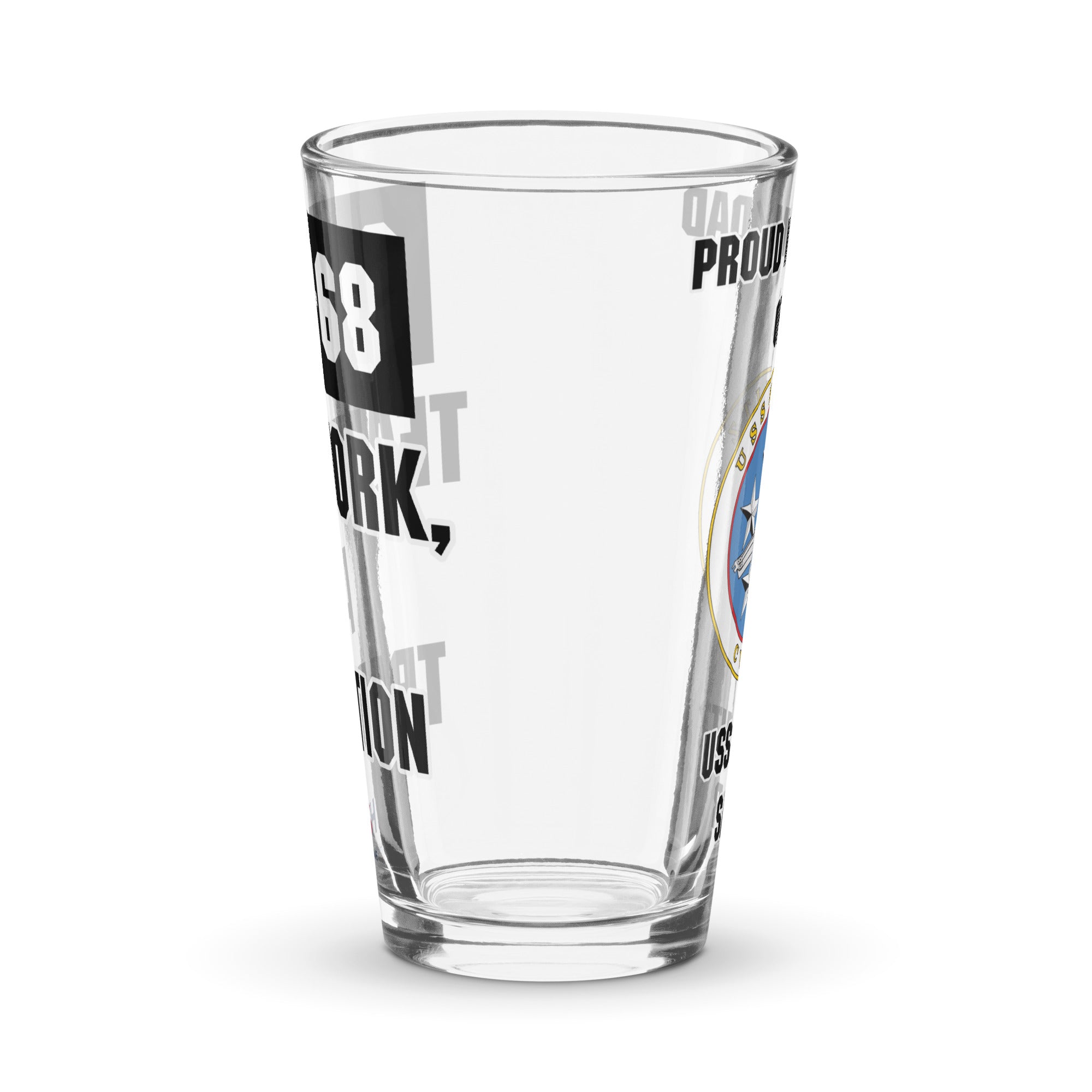 Customizable USS NIMITZ Shaker pint glass