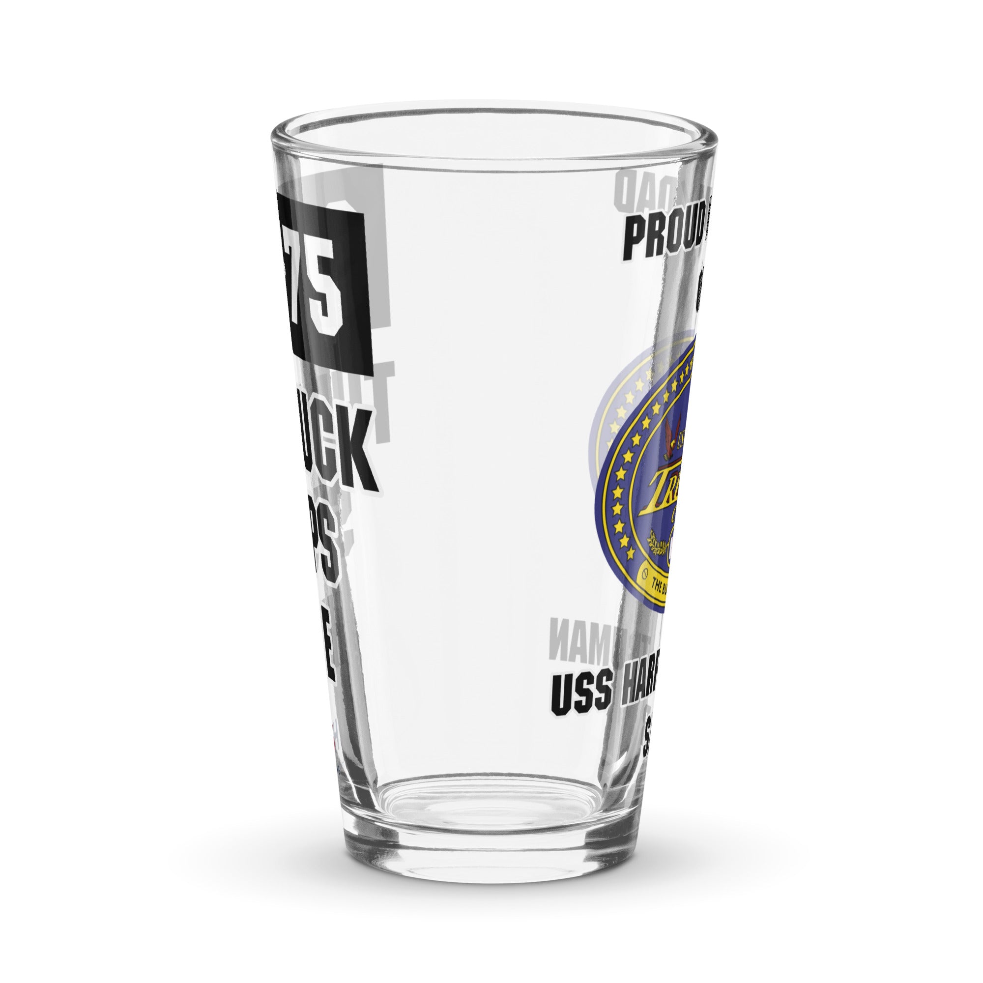 Customizable USS HARRY S. TRUMAN Shaker pint glass