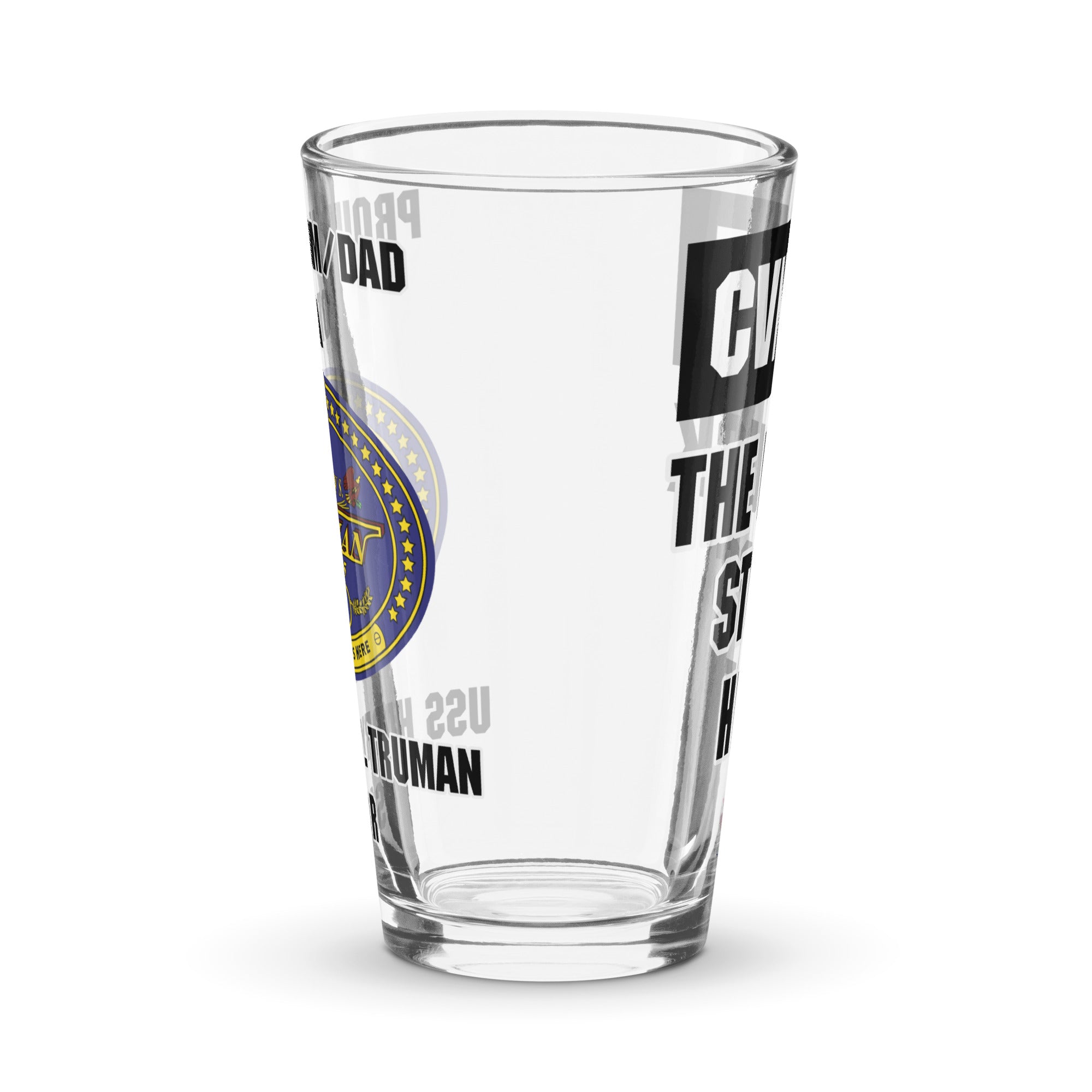 Customizable USS HARRY S. TRUMAN Shaker pint glass