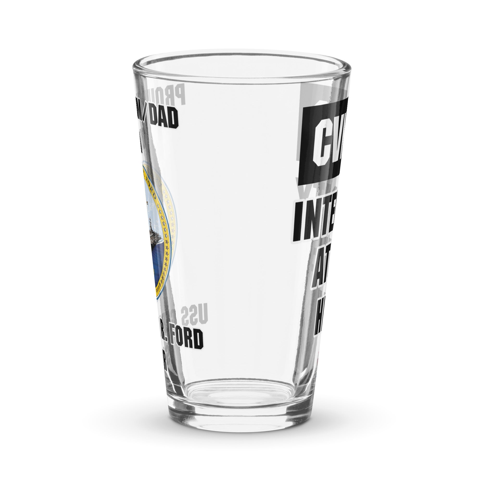 Customizable USS GERALD R. FORD Shaker pint glass