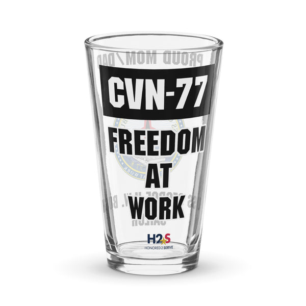 Customizable USS GEORGE H.W. BUSH Shaker pint glass