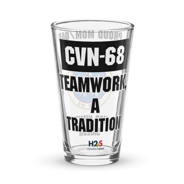 Customizable USS NIMITZ Shaker pint glass