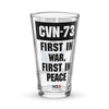 Customizable USS GEORGE WASHINGTON Shaker pint glass