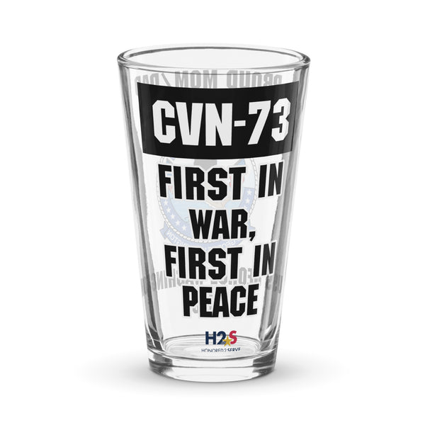 Customizable USS GEORGE WASHINGTON Shaker pint glass