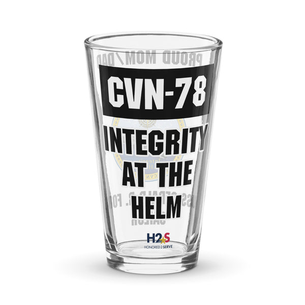 Customizable USS GERALD R. FORD Shaker pint glass