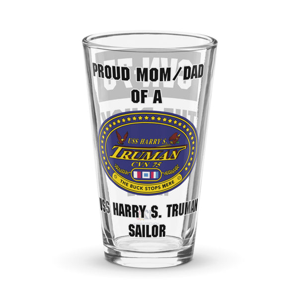 Customizable USS HARRY S. TRUMAN Shaker pint glass