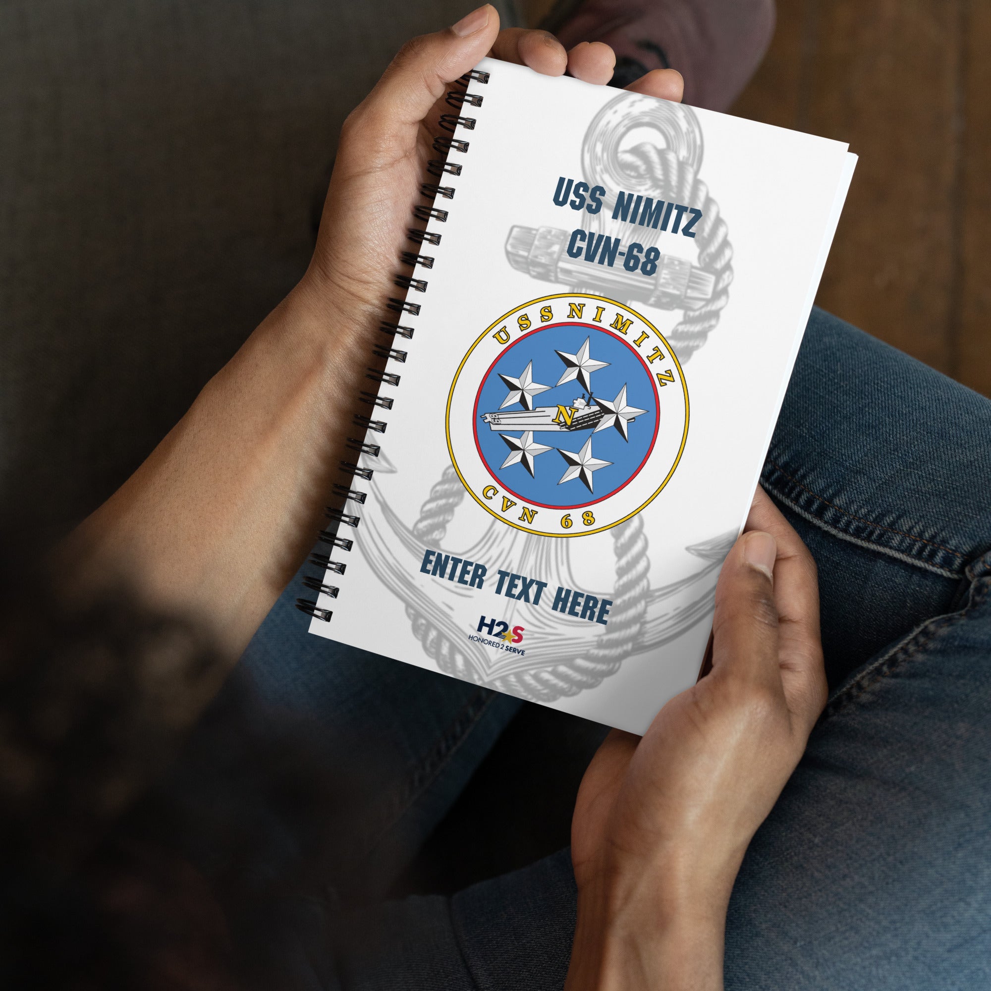 Customizable USS NIMITZ Spiral notebook
