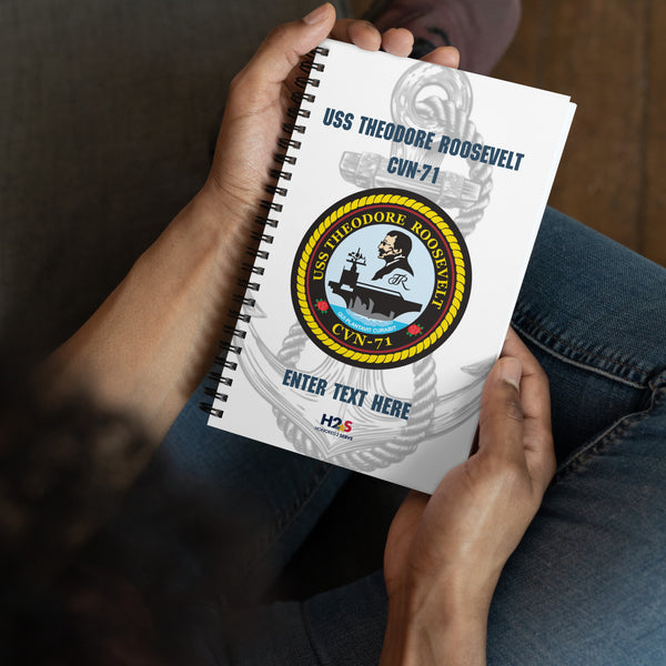 Customizable USS THEODORE ROOSEVELT Spiral notebook