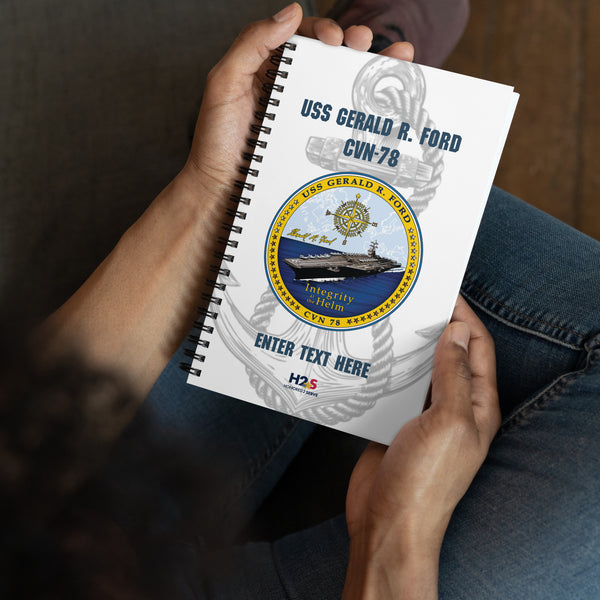 Customizable USS GERALD R. FORD Spiral notebook