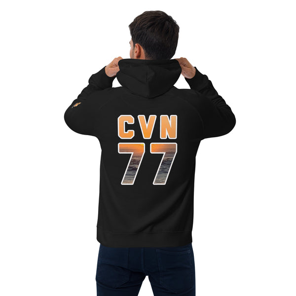 USS GEORGE H.W. BUSH SUNSET eco raglan hoodie