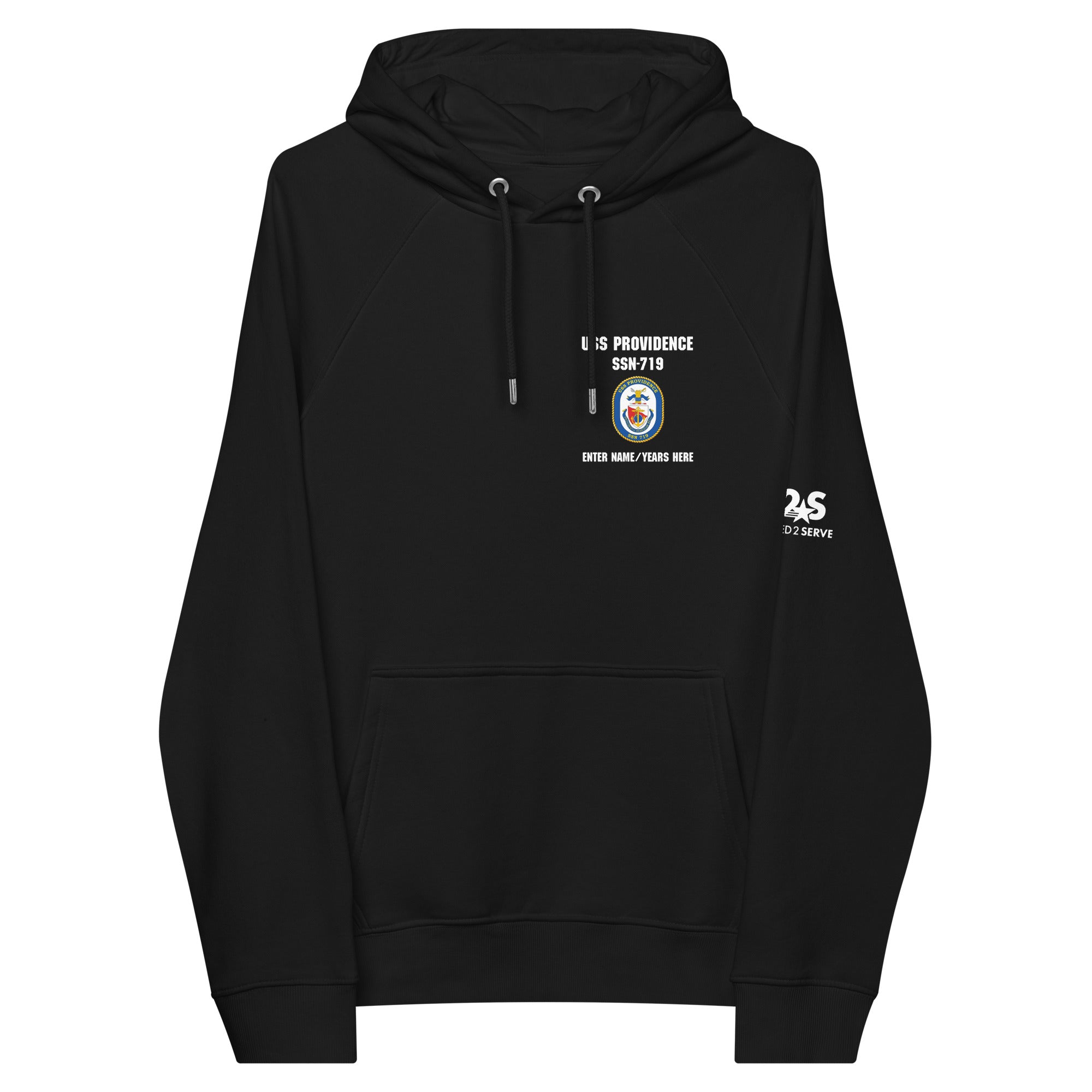 Customizable USS PROVIDENCE (SSN-719) Unisex eco raglan hoodie