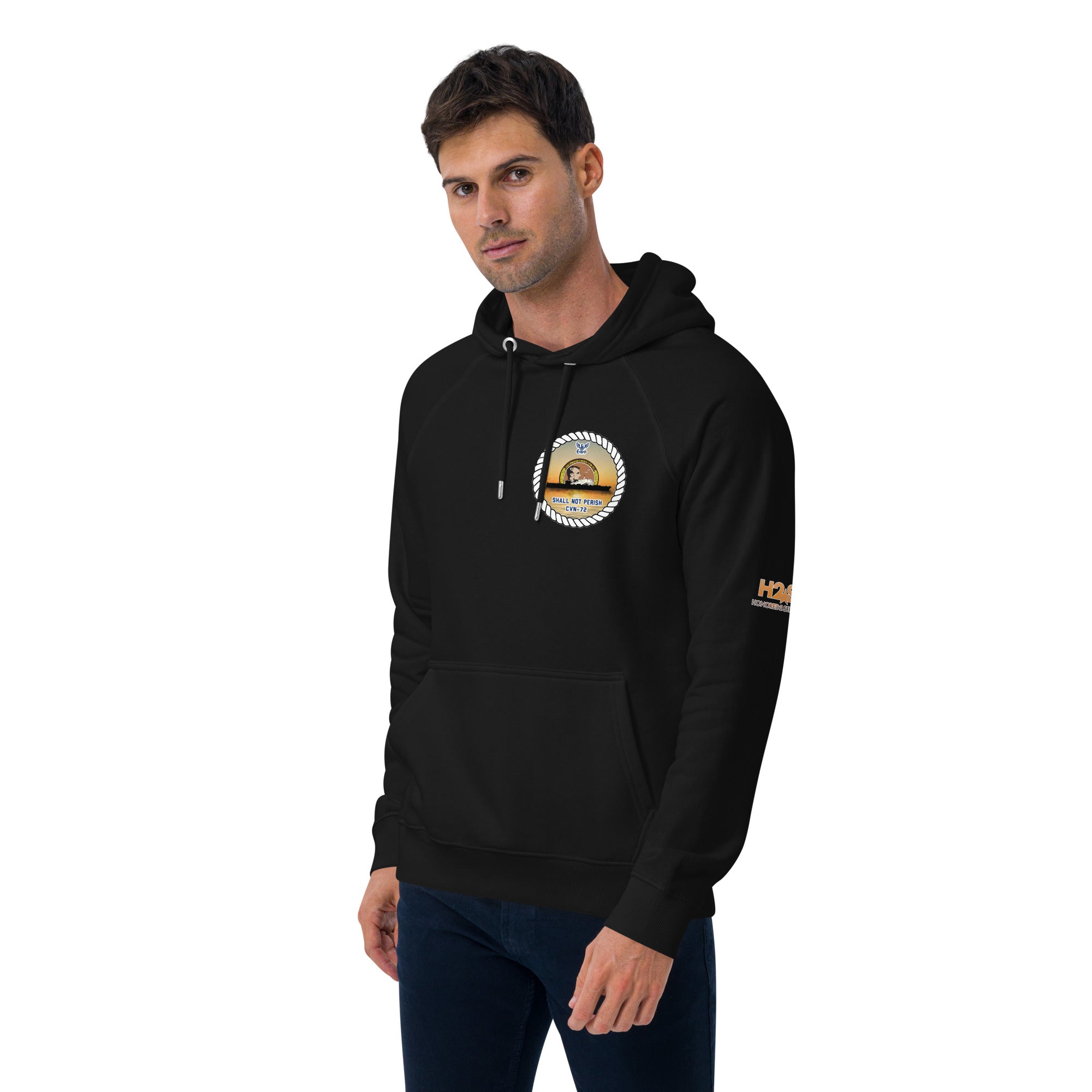 USS ABRAHAM LINCOLN SUNSET eco raglan hoodie
